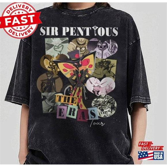 Hazbin Hotel Sir Pentious Eras Tour Shirt Cartoon Crewneck  T - Picture 1 of 4